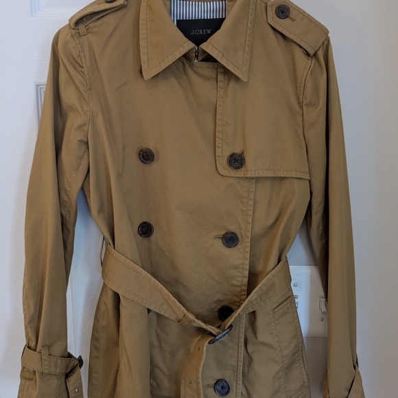 Tan Double-Breasted Trench Coat - Picture 2 of 8